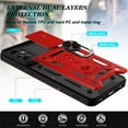 thumbnail image 4 of Samsung Galaxy A72 5G Case, Galaxy A72 Case, Dteck [Military-Grade] [360 Ring Kickstand & Slide Camera Protector] Hybird Impact-Resistant Bumpers Cover Phone Case,Red, 4 of 8