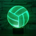 thumbnail image 2 of YSITIAN 3D Optical Illusion Volleyball Colorful Lighting Effect Touch Switch USB Powered LED Decoration Night Light Desk Lamp E1116-342, 2 of 8