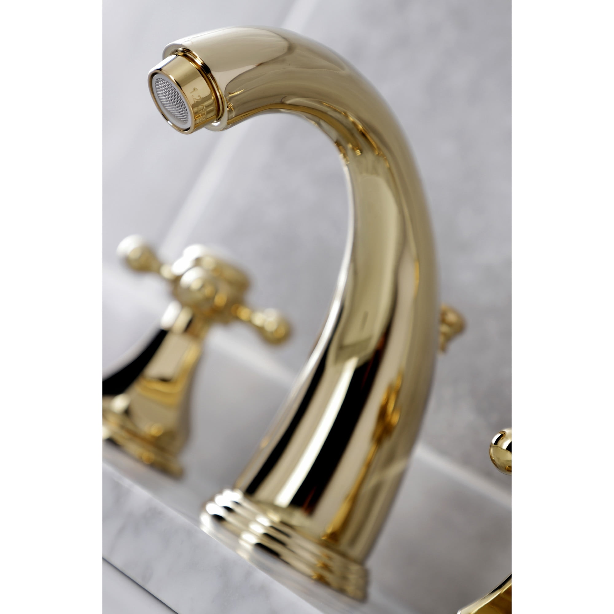 Kingston Brass KB4982BX Metropolitan Widespread Bathroom Faucet with Pop-Up Drain, Polished Brass