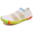 thumbnail image 5 of lnmuld Men Women Five Toe Water Shoes Knit Barefoot Socks for Swim Beach Yoga Cycling Color:White,Size:41, 5 of 9