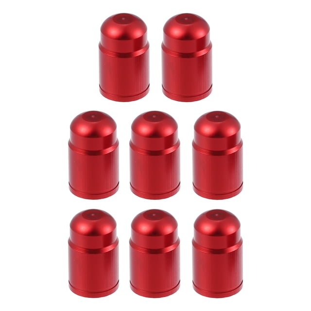 8uds Neumático Vástago Válvula Tapas Válvula Cubierta Universal para Coches Bicicletas rojo