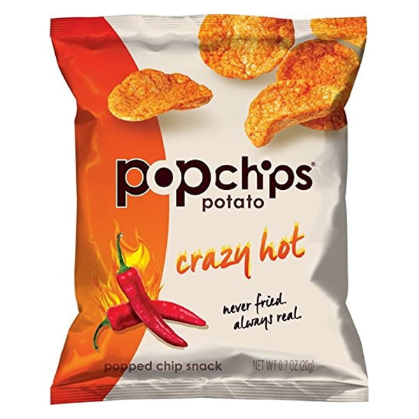 Popchips Crazy Hot Potato Chips 0.7 oz Bags - Pack of 24 - Walmart.com ...