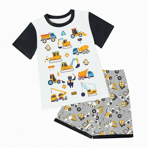 kpoplk Toddler Boy 4th of July Outfits Short Sleeve T-Shirt Tops and Shorts 2Pcs Summer Outfit Clothes Set for Boys 1-5T(Sky Blue,6-7 Y)