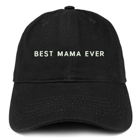 Trendy Apparel Shop Best Mama Ever One Line Embroidered Soft Cotton Dad