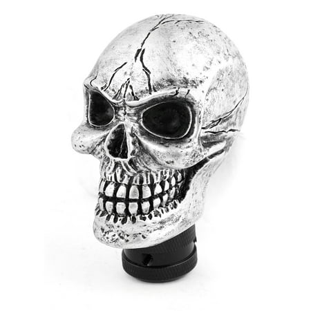 Pro Stick Shifter - Unique Bargains Evil Skull Manual Gear Shift Knob Universal Silver Tone Stick Lever Shifter