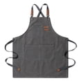 thumbnail image 2 of Cocina Delantal Correas ajustables Chef a prueba de grasa BIB con bolsillos Cocina Salón Belleza Estilista Servicio de limpieza Elaboración de trabajo Gris Guardurnaity HA028579-01, 2 of 7