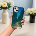 thumbnail image 4 of SKLYDDI Multicolor Tranquil Woodland Journey for iPhone 16 Case - Painterly Style, Street Lamps & Fireflies, TPU, Aesthetic Cute, 4 of 7