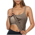 thumbnail image 2 of Built in Bra Tank Tops for Women Racerback Spaghetti Strap 2025 Camisole Summer Y2k Cami Yoga Sports Shirts Undershirts, 2 of 9