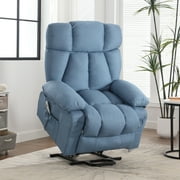 JONPONY Power Lift Recliner Chair Recliners for Elderly with Heat and Massage Recliner Chair for Living Room with Infinite Position and Side Pocket,USB Charge Port,Blue