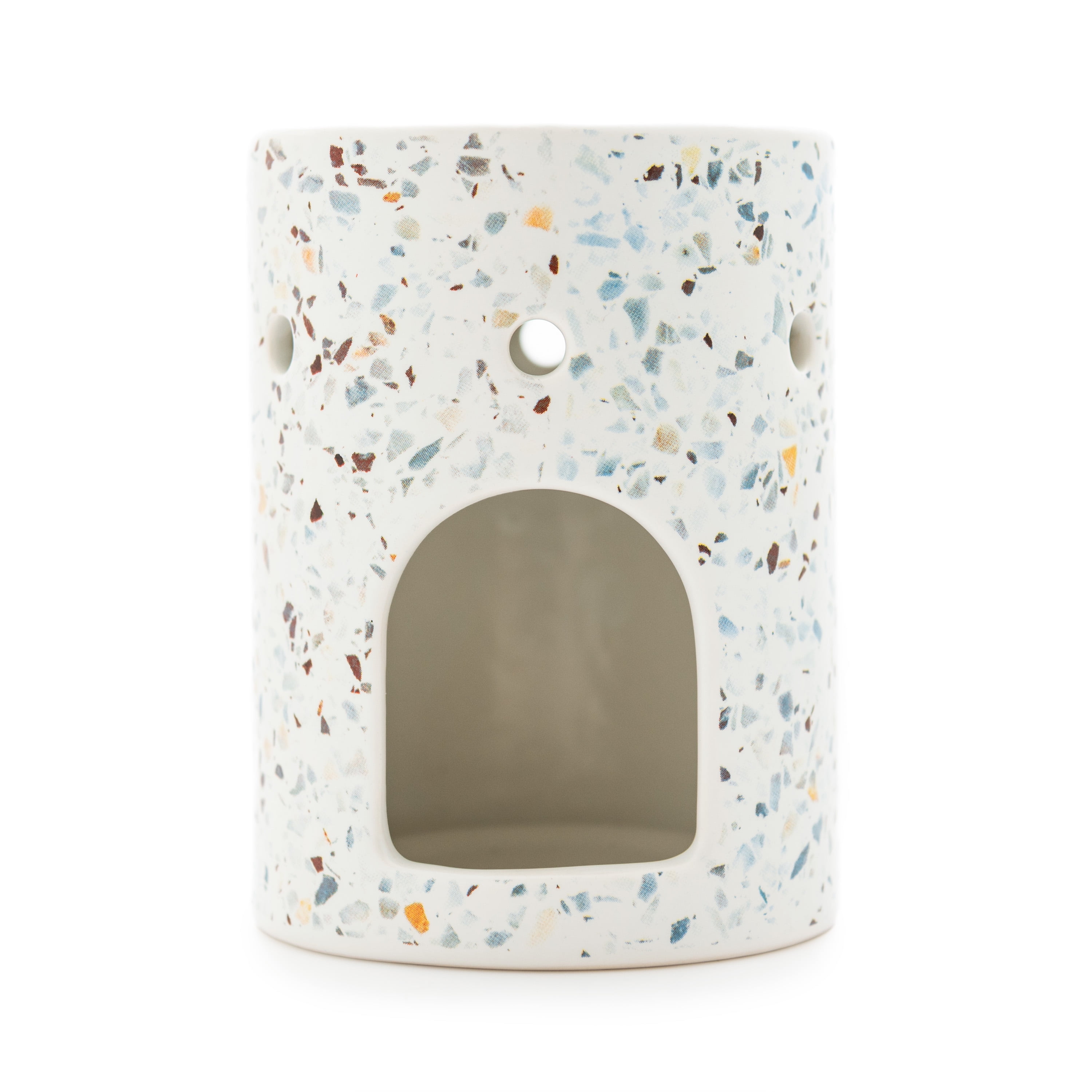 Mainstays Tealight Ceramic Warmer, Multi-Colored Terrazzo, 1 Pc