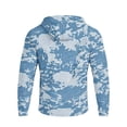 thumbnail image 6 of Havenx Upf 50+ Sun Protection Hooded Jacket for Men Camo Long Sleeve Full Zip Jacket Thumbhole Hooded Jacket Rash Guard Cooling Lightweight Outdoor Hiking Fishing Blouses,Blue XL, 6 of 7