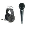 Samson Dynamic Cardioid Microphone and SR850 Semi Open-Back Studio Headphones