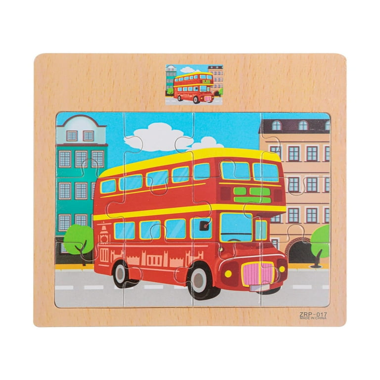 CCLIFE Wooden Jigsaw Puzzles SSF20 Set for Kids 2-5 Years 12