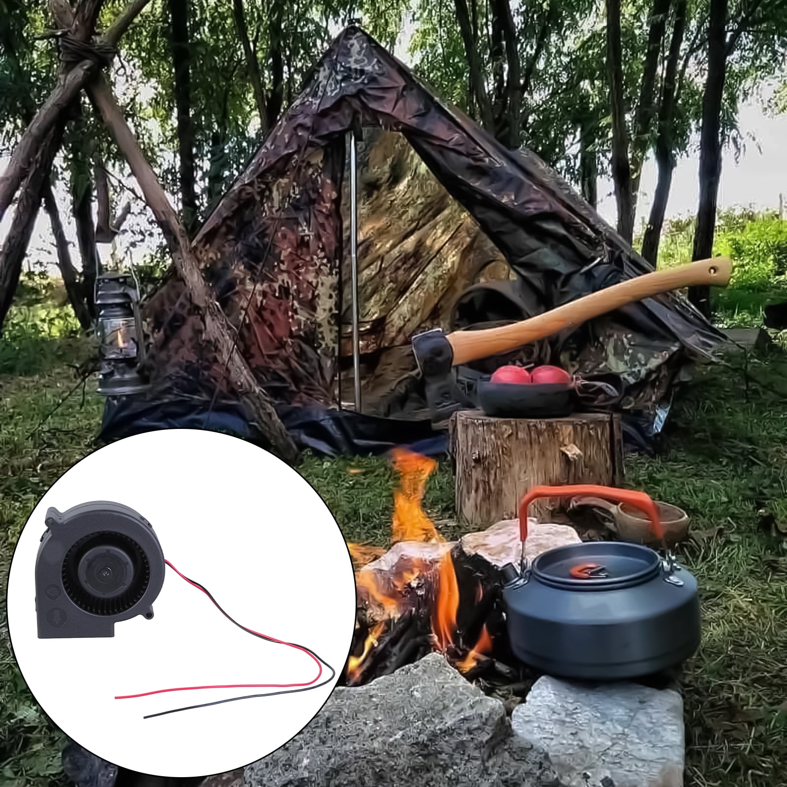Multipurpose 12V Brushless Blower Fan 97mm Bearing Centrifugal Fan for Barbecue Fireplaces Stove Ventilation