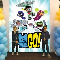 Teen Titans Go Backdrop Banner Party Supplies Poster Movie Theme Background for Photography Kids Birthday Decorations
