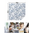 thumbnail image 4 of Navy Blue Spring Floral Cloth Napkins Set of 4 Reusable Dinner Napkins, Elegant Pastoral Flowers Cocktail Napkin Washable Table Napkins for Wedding/Holiday Party/Baby Shower 20"x20", 4 of 7