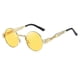 thumbnail image 1 of Gafas de sol retro con montura redonda y patas de resorte, de tendencia de moda, fabricadas en aleación, TAC, 1 of 5