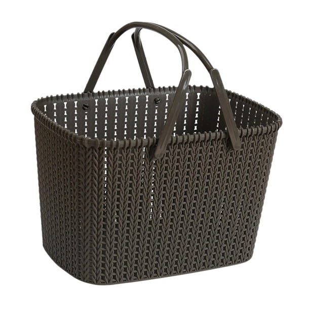 Cesta portátil para ducha abierta, cesta para baño, bolsa organizadora de cosméticos, bolsa de almacenamiento Negro