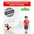 thumbnail image 2 of Sesame Street Elmo Infant Baby Boys T-Shirt and French Terry Shorts Outfit Set Infant to Toddler, 2 of 5