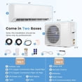 thumbnail image 4 of Giantex 22000 BTU Mini Split Air Conditioner & Heater, Wall Mounted Ductless AC Unit w/Charged Inverter Heat Pump System, White, 4 of 9