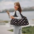 thumbnail image 6 of Rocae Gradient Butterfly Print Hand Travel Bag Travel Duffel Bag and Fitness Bag, Women's Waterproof Weekend Tote, Men's Travel and Fitness Essentials, 6 of 7