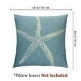 thumbnail image 4 of Acheng Seafoam Blue Starfish Pillow Covers Coastal Beach Nautical Decorative Throw Pillow Case Home Decor for Bedroom Sofa Living Room Couch Chair Outdoor,Set of 2 White 18x18in, 4 of 7
