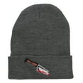 thumbnail image 5 of Bloody Knife Embroidered Long Beanie - Dk Grey OSFM, 5 of 5