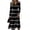 Black, variant on Womens Fall Spring Long Sleeve Midi Dress V Neck Long Sleeve a Line Dresses Casual Vacation Dress Trendy Lightweight Breathable Dress