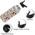 thumbnail image 2 of Insulated Water Bottle 32 oz, Western Water Bottle with Straw and Lid, Reusable Leakproof Water Bottle Stainless Steel, Western Gifts for Women, 2 of 6