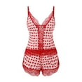thumbnail image 3 of Gibobby Conjuntos de bragas de encaje Conjunto de Liguero con Sujetador de Encaje, Lencería Elegante y Exquisita para Mujer para Noche de Bodas, Luna de Miel y Más(Rojo, 3XG), 3 of 5