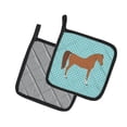 thumbnail image 2 of Carolines Treasures BB8085PTHD Cheval Arabe à Carreaux Bleus Paire de Porte-Pot, 2 of 3