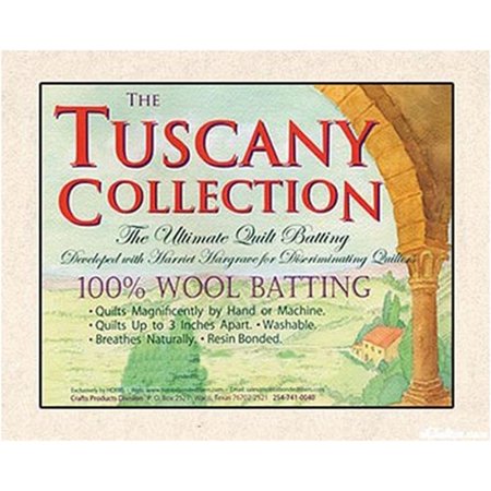 Tuscany Wool Throw Batting, Natural