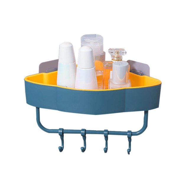 Matsuzay Estante de ducha de esquina de pared, estante triangular con gancho, estante de baño, soporte de estante de ducha de champú, estante de Almacenamiento y organización del hogar No.2 Matsuzay HA024015-02