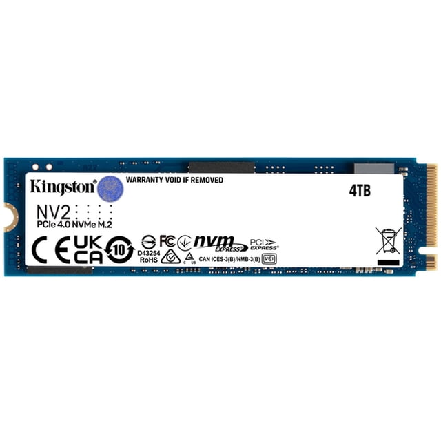 Unidad de Estado Solido SSD M.2 4TB Kingston NV2 NVMe PCIe 4.0 Azul
