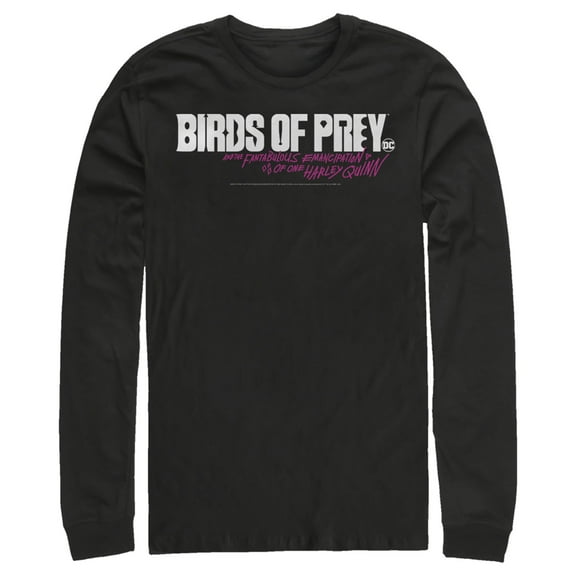 Men's Birds of Prey Fantabulous Logo  Long Sleeve Shirt Black Small