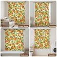 thumbnail image 6 of Green Orange Sheer Curtains 84 Inches Long, Summer Botanical Leaves Watercolor Checkered Light Filering Curtains, Breathable Simi Curtain Privacy Drapes for Living Room Bedroom Window Treatment, 6 of 9
