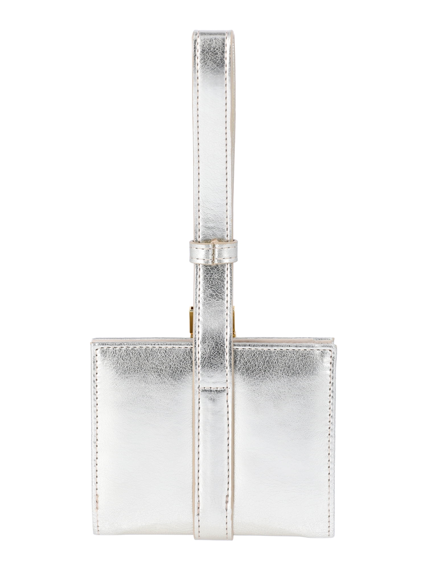 Time & Tru Poppy Wristlet Wallet, Metallic Gold