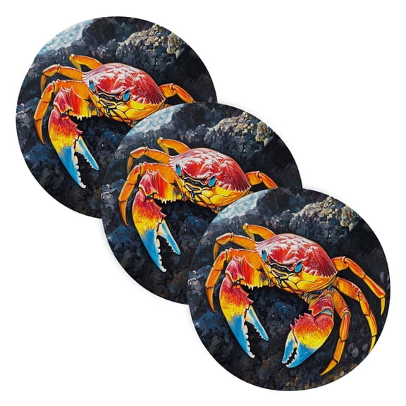 BZSMCE Mats for Pots,Pans Place Crab Painting Simple Style Pattern Pot Mats