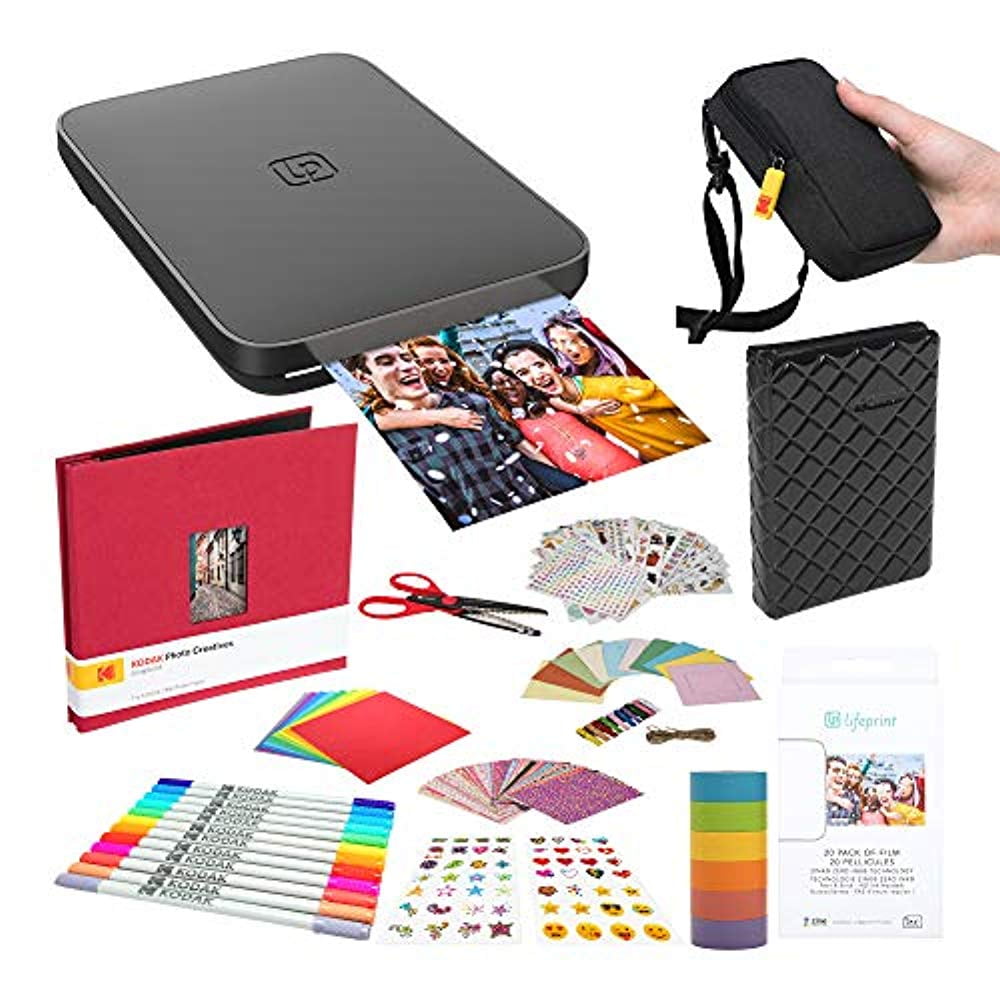 Lifeprint 3x4.5 Portable Photo and Video Printer (Black) Scrapbook