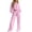 Pink, variant on Tqcoqu Women's 2 Piece Set 2026,Solid Crop Crew Neck Sweatshirt & Elastic Waist Wide Leg Sweatpants 2 Piece Tracksuit Outfit Set,Casual Two Piece Outfit