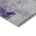 thumbnail image 3 of Addison Rugs Mayfield Premium Machine Washable Transitional Abstract Lavender Round Rug, 8' X 8' Machine Washable Transitional Abstract Lavender Oversized Sherpa Throw Blanket, 3 of 6