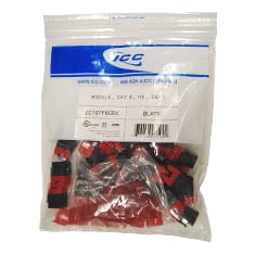 MÓDULO, CAT 6, HD, PAQUETE DE 25, NEGRO