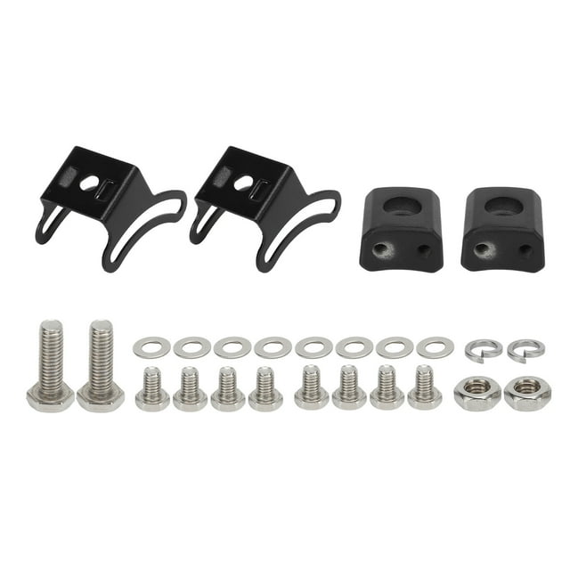 Juego de 2 soportes de montaje deslizantes para barra de luz LED ajustables, color negro, para vehículos todoterreno