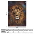 thumbnail image 4 of JEUXUS Throw Blanket 80"x60", Soft Cozy Warm Fuzzy Flannel Plush Blanket Siberian White Tiger Under The Blue Starry Night Blanket for Couch, Sofa, Bed, Living Room(Gold Galaxy Lion,"), 4 of 6
