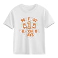 thumbnail image 2 of WRKEKC Girls T-Shirts Short Sleeve Round Neck Print Soft Cotton Tops with Preschool Beginnings Pattern for Kids Daily Wear 3-10 Years, 2 of 9