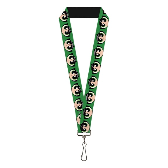 Warner Bros. Animation Lanyard, The Powerpuff Girls Buttercup Face Close Up Green, Elastic