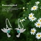 thumbnail image 3 of Colibrí Luna Pendientes Joyería Grabado Fuerte Valiente Colibrí Regalos para Niñas Día de la Mujer Regalo para mamá, 3 of 5