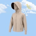 thumbnail image 6 of Ahabrexf Green Long Sleeve Kids Upf 50+ Sunscreen Jacket Lightw8 Zip-Up for Boys Girls Ages 3-4 Years, 6 of 9