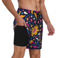 thumbnail image 3 of Gaeub Cinco De Mayo Floral Mens Swim Trunks Stretch Beach Shorts Quick Dry for Men Swim Shorts Swimwear with Pockets- X-Large, 3 of 9