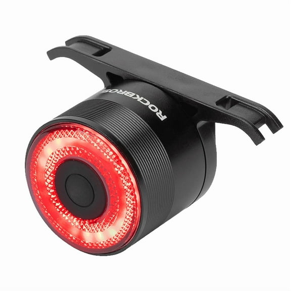 ROCKBROS Q3 Bike Tail Light Cycling Rear Light 4 Light Modes 300mAh Smart Brake Sensor Taillight Waterproof Warning Light for MTB Mountain Bike & Road Bike Night Cycling Ride